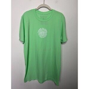 Urban Outfitters Rebels & Nomads Medium Think Global Graphic Tee Shirt Green NWT